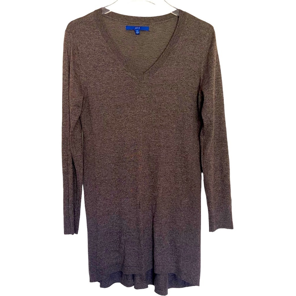 Apt 9 Brown Pullover Long Sleeve Sweater. Size Medium.